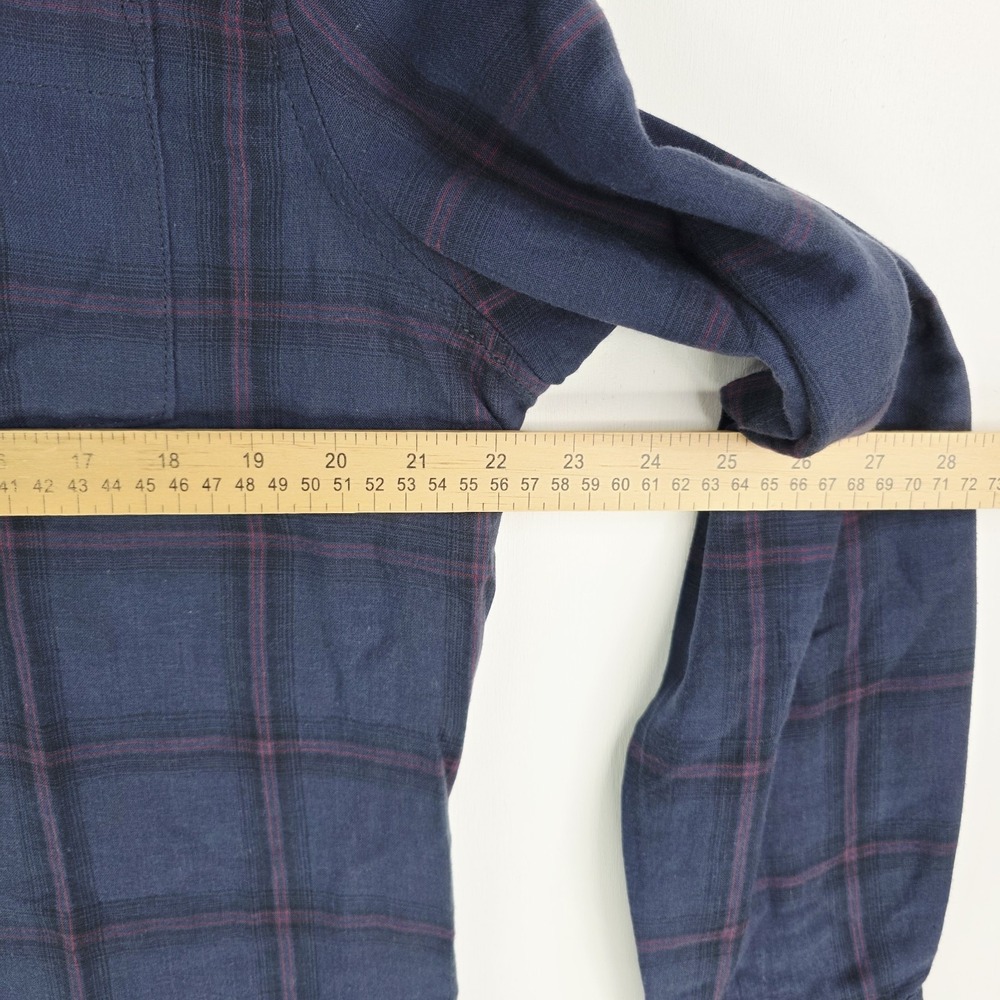 Travis Mathew Shirt Men's Large Blue Plaid Flannel Long Sleeve Button Up NWT‎ - Picture 7 of 12